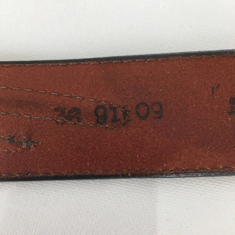 Silver Creek Collection Western Stitched Leather Belt Brown Size 36 Unisex